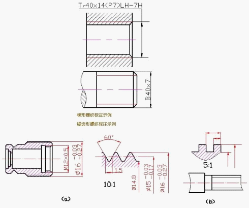 机械制图螺纹画法（图文教程）,机械制图螺纹画法,画法,螺纹,制图,教程,第8张