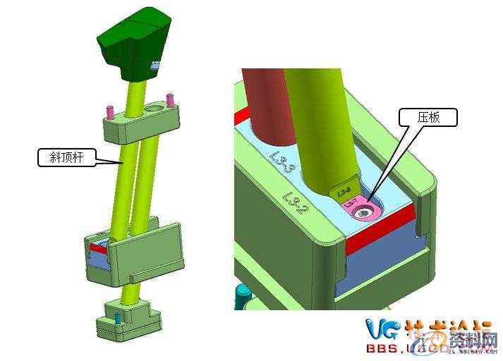 塑胶模具设计-汽车模斜顶机构的设计方法,模具设计,塑胶,机构,第6张 塑胶模具设计-汽车模斜顶机构的设计方法,模具设计,塑胶,机构,第6张