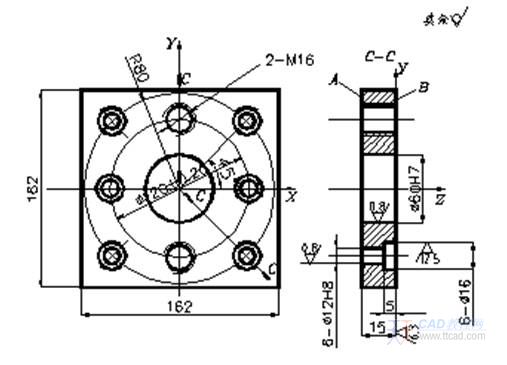 加工中心加工端盖编程实例（图文教程）,加工中心加工端盖编程实例,端盖,实例,加工,第1张