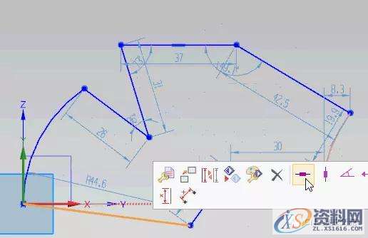 UG编程实例教程——锯齿刀(复杂草图绘制思路),草图,标注,圆弧,绘制,圆心,第10张 UG编程实例教程——锯齿刀(复杂草图绘制思路),草图,标注,圆弧,绘制,圆心,第10张