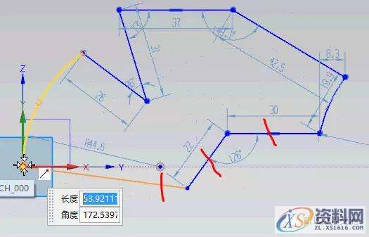 UG编程实例教程——锯齿刀(复杂草图绘制思路),草图,标注,圆弧,绘制,圆心,第9张 UG编程实例教程——锯齿刀(复杂草图绘制思路),草图,标注,圆弧,绘制,圆心,第9张