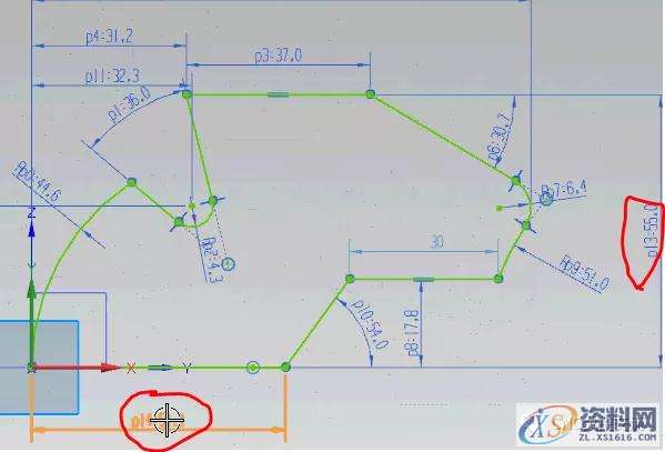 UG编程实例教程——锯齿刀(复杂草图绘制思路),草图,标注,圆弧,绘制,圆心,第14张 UG编程实例教程——锯齿刀(复杂草图绘制思路),草图,标注,圆弧,绘制,圆心,第14张