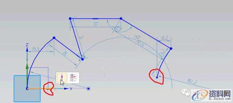 UG编程实例教程——锯齿刀(复杂草图绘制思路),草图,标注,圆弧,绘制,圆心,第8张 UG编程实例教程——锯齿刀(复杂草图绘制思路),草图,标注,圆弧,绘制,圆心,第8张