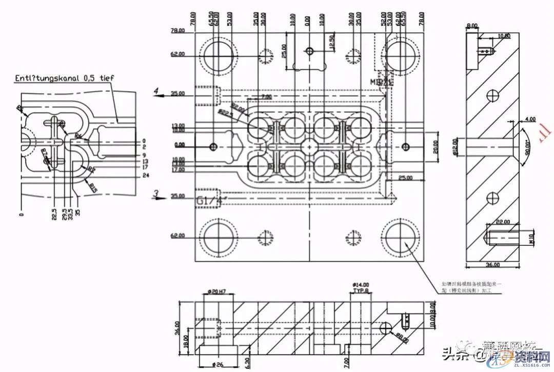 从一套小模具认识法国模具的设计理念,模具,水口,设计,排气,第7张