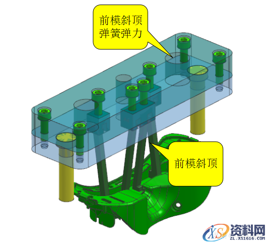 塑胶模具设计-经典的前模斜顶加后模先复位结构解析,塑胶模具设计-经典的前模斜顶加后模先复位结构解析,模具设计,塑胶,结构,第6张