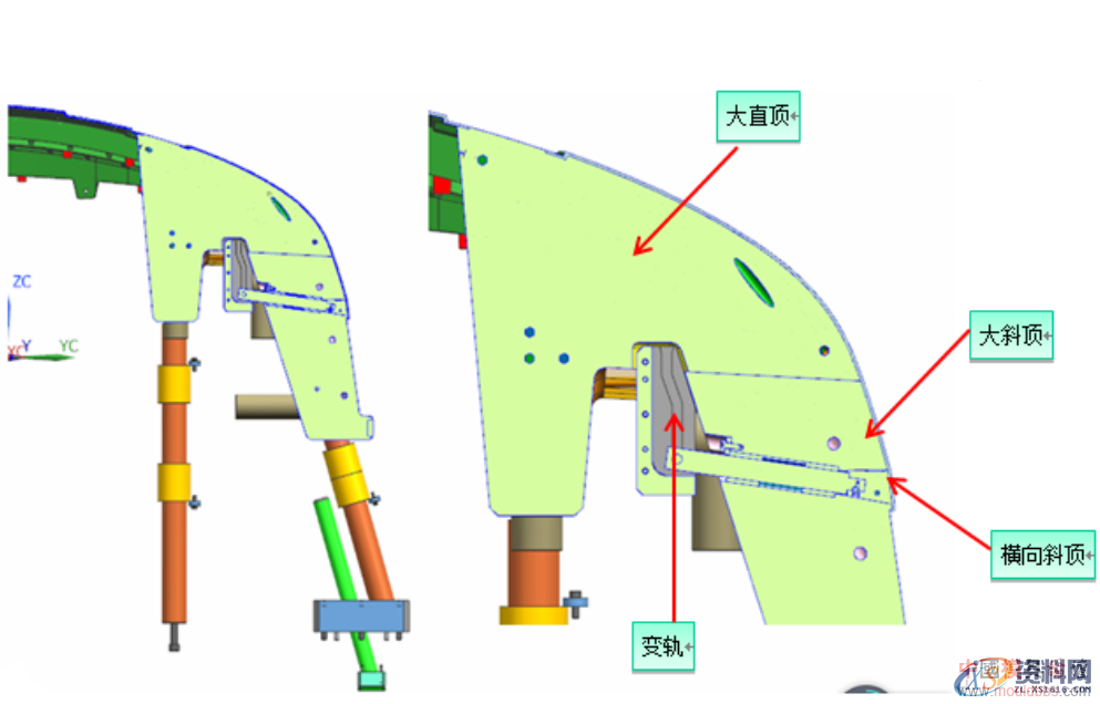 汽车前保险杠内分型结构介绍,汽车前保险杠内分型结构介绍,分型,结构,第4张