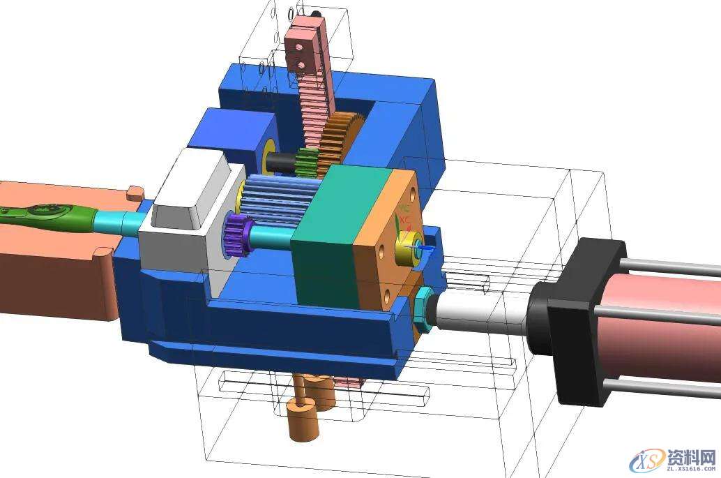 模具设计:螺纹侧抽芯加油缸抽出3D图，值得收藏,油缸,模具设计,螺纹,第2张