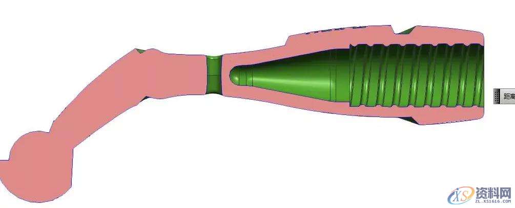 模具设计:螺纹侧抽芯加油缸抽出3D图，值得收藏,油缸,模具设计,螺纹,第1张