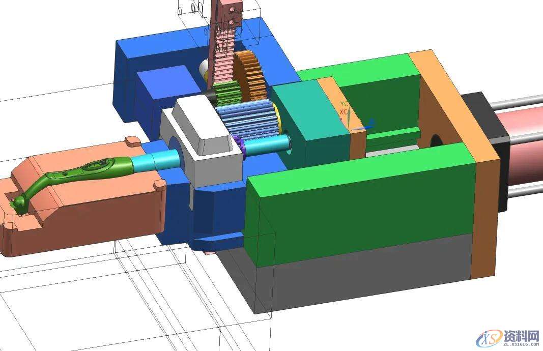 模具设计:螺纹侧抽芯加油缸抽出3D图，值得收藏,油缸,模具设计,螺纹,第4张