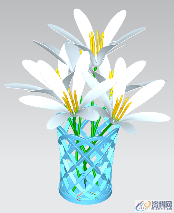 UG三维建模教学:漂亮的小花篮,三维,建模,第1张 UG三维建模教学:漂亮的小花篮,三维,建模,第1张