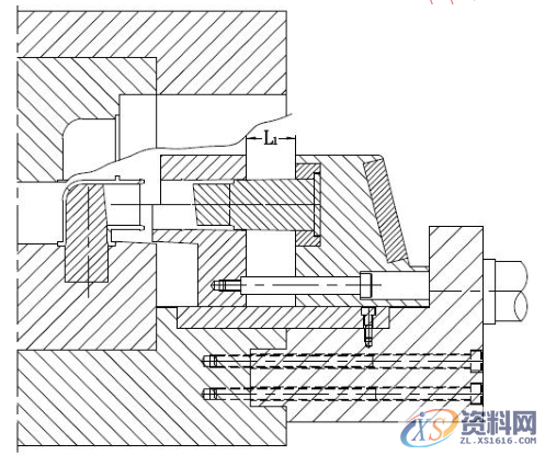 UG塑胶模具设计之水管弯头强制脱模复杂注塑模设计,脱模,模具设计,第4张