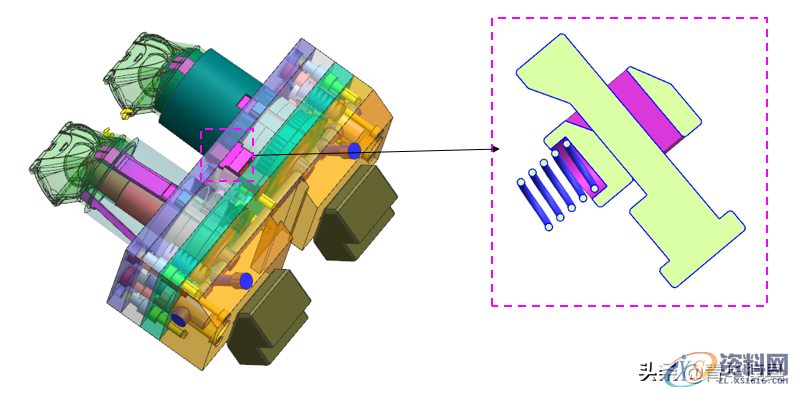 一款经典的斜行位加斜顶结构解析,赶紧看看!!!,油缸,方向,设计,产品,第7张 一款经典的斜行位加斜顶结构解析,赶紧看看!!!,油缸,方向,设计,产品,第7张