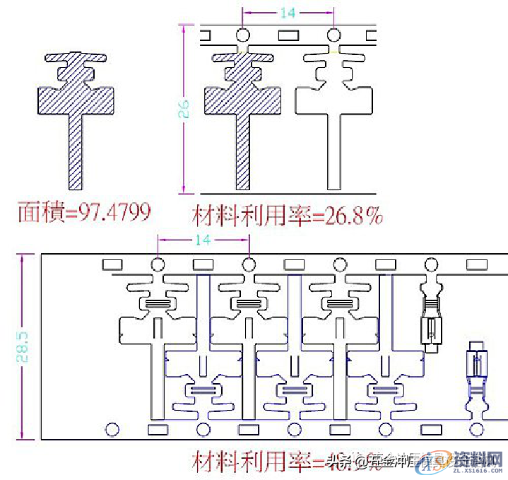 冲压模具设计丨冲压模具材料的利用率学习,值得收藏,冲压,材料,方式,第3张 冲压模具设计丨冲压模具材料的利用率学习,值得收藏,冲压模具设计丨冲压模具材料的利用率学习,值得收藏,冲压,材料,方式,第3张