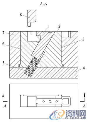 斜滑块抽芯机构在级进模中的应用配合间隙要求和角度要求,间隙,角度,配合,要求,第3张 斜滑块抽芯机构在级进模中的应用配合间隙要求和角度要求,斜滑块抽芯机构在级进模中的应用,间隙,角度,配合,要求,第3张