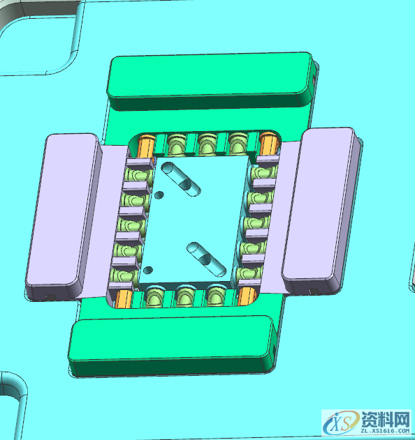 四面贯孔为了防止滑块抽芯产生尖角,所以采用四面斜顶抽芯 ...,模具,样式,模架,采用,第4张 四面贯孔为了防止滑块抽芯产生尖角,所以采用四面斜顶抽芯 ...,四面贯孔为了防止滑块抽芯产生尖角,所以采用四面斜顶抽芯,模具,样式,模架,采用,第4张