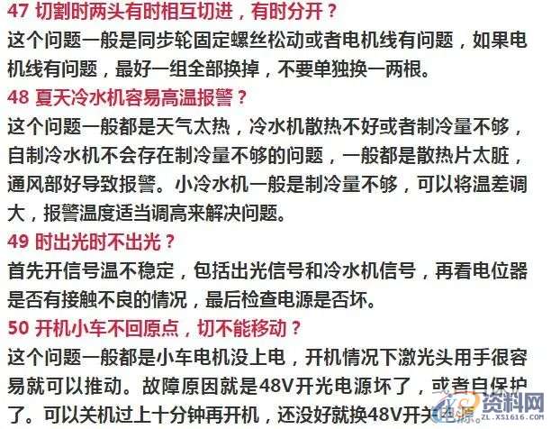 63条激光切割机常见故障及解决方案,建议收藏!!!,培训,设计培训,电商,培训学校,潇洒,第20张 63条激光切割机常见故障及解决方案,建议收藏!!!,培训,设计培训,电商,培训学校,潇洒,第20张