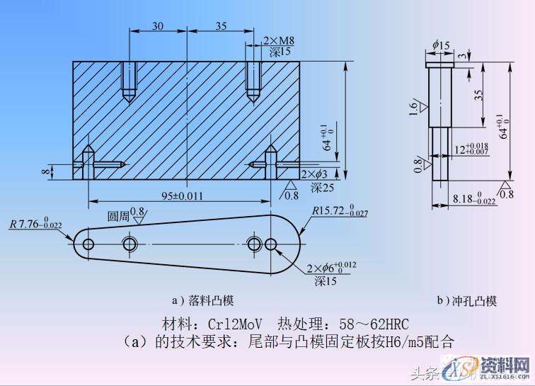 经典冲压模具设计实例讲解,配AutoCAD大图一、冲裁模设计与制造实例1.冲压件工艺性分析2.冲压工艺方案的确定3.主要设计计算4.模具总体设计5.主要零部件设计6.模具总装图二、拉深模设计与制造实例3.主要设计计算4.模具的总体设计5.主要零部件设计,卸料,冲压,模具,设计,零件,第8张 经典冲压模具设计实例讲解,配AutoCAD大图一、冲裁模设计与制造实例1.冲压件工艺性分析2.冲压工艺方案的确定3.主要设计计算4.模具总体设计5.主要零部件设计6.模具总装图二、拉深模设计与制造实例3.主要设计计算4.模具的总体设计5.主要零部件设计,经典冲压模具设计实例讲解,配AutoCAD大图「PPT」,卸料,冲压,模具,设计,零件,第8张