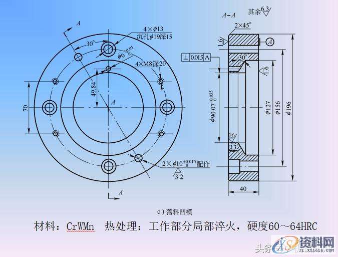 经典冲压模具设计实例讲解,配AutoCAD大图一、冲裁模设计与制造实例1.冲压件工艺性分析2.冲压工艺方案的确定3.主要设计计算4.模具总体设计5.主要零部件设计6.模具总装图二、拉深模设计与制造实例3.主要设计计算4.模具的总体设计5.主要零部件设计,卸料,冲压,模具,设计,零件,第11张 经典冲压模具设计实例讲解,配AutoCAD大图一、冲裁模设计与制造实例1.冲压件工艺性分析2.冲压工艺方案的确定3.主要设计计算4.模具总体设计5.主要零部件设计6.模具总装图二、拉深模设计与制造实例3.主要设计计算4.模具的总体设计5.主要零部件设计,经典冲压模具设计实例讲解,配AutoCAD大图「PPT」,卸料,冲压,模具,设计,零件,第11张