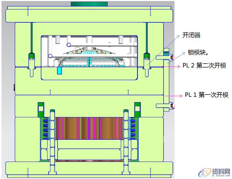 产品冬菇头倒扣二次强脱机构,模具结构分析与说明,螺丝,模具设计,第7张 产品冬菇头倒扣二次强脱机构,模具结构分析与说明,产品冬菇头倒扣二次强脱机构,模具结构分析与说明,螺丝,模具设计,第7张