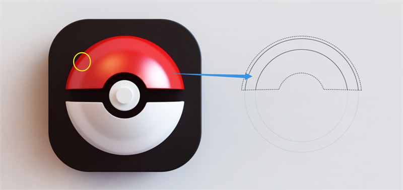 手把手教你绘制光影巧妙的3D精灵球(图文教程),swxf2016081615,采用,设计,结构,第17张