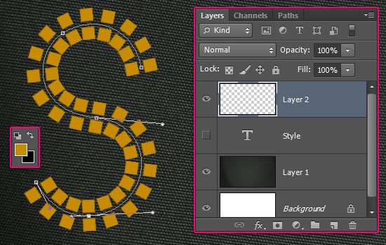 创建时尚的金属镶钉文字效果(图文教程),Studded_03_3,采用,选择,这个,第11张