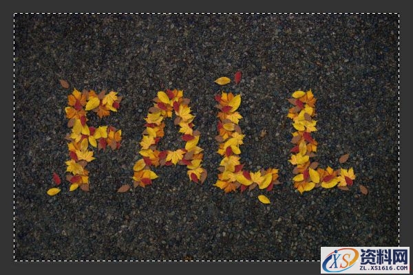 PS新手教程！手把手教你绘制萧瑟的秋天落叶字效(图文教程),6jc20151201,文件,选择,这个,第20张