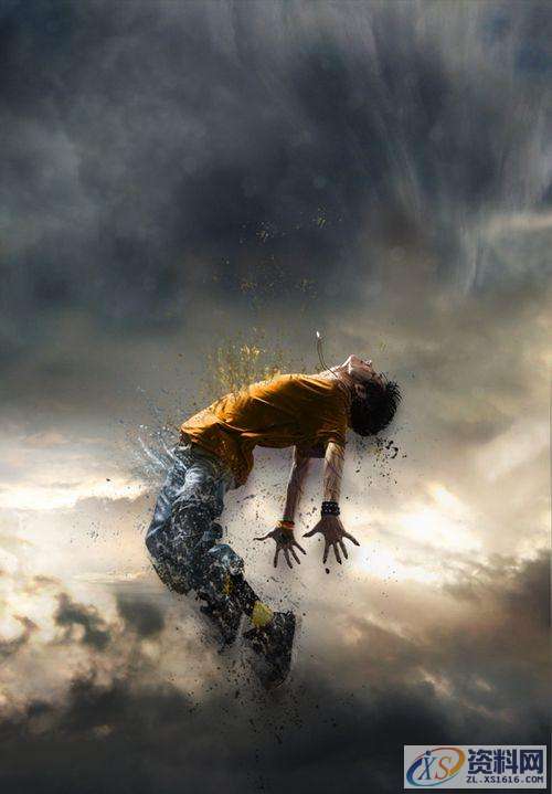 PS特效教程：打造人物图片分解消失的效果,采用,设计,产品,第10张