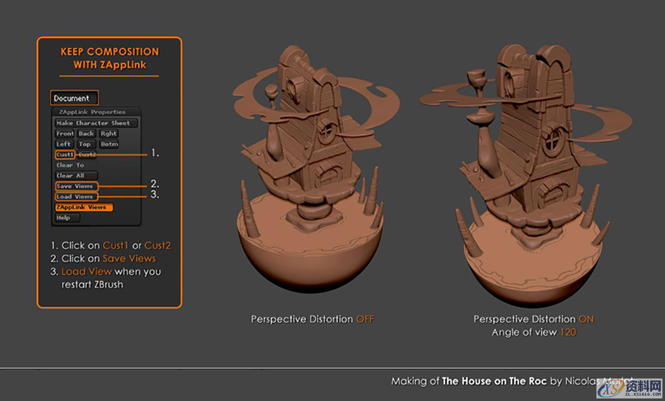 zbrush场景如何建造?一个平平无奇的小房子,技巧如此之多开始步骤一:创建基础网格步骤二:在zbrush中雕刻细节步骤三:制作泡沫步骤四:雕刻鱼步骤五:合成步骤六:纹理和着色步骤七:灯光和BPR通行证步骤八:Photoshop合成,设计,产品,选择,第6张 zbrush场景如何建造?一个平平无奇的小房子,技巧如此之多开始步骤一:创建基础网格步骤二:在zbrush中雕刻细节步骤三:制作泡沫步骤四:雕刻鱼步骤五:合成步骤六:纹理和着色步骤七:灯光和BPR通行证步骤八:Photoshop合成,设计,产品,选择,第6张