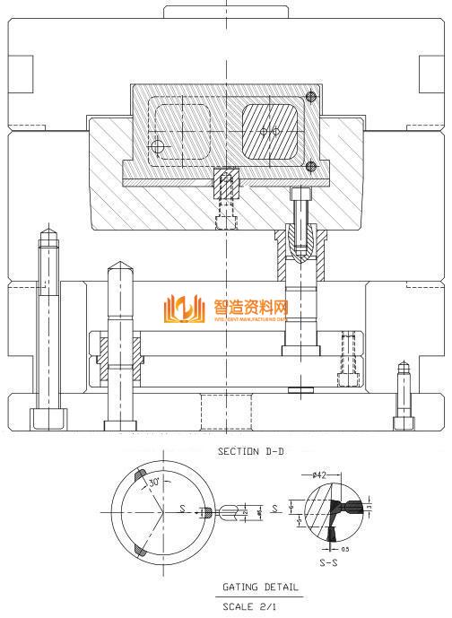 液压抽芯注塑模设计:医用吸管注塑要点分析,塑件,模具,模架,油缸,第5张 液压抽芯注塑模设计:医用吸管注塑要点分析,塑件,模具,模架,油缸,第5张