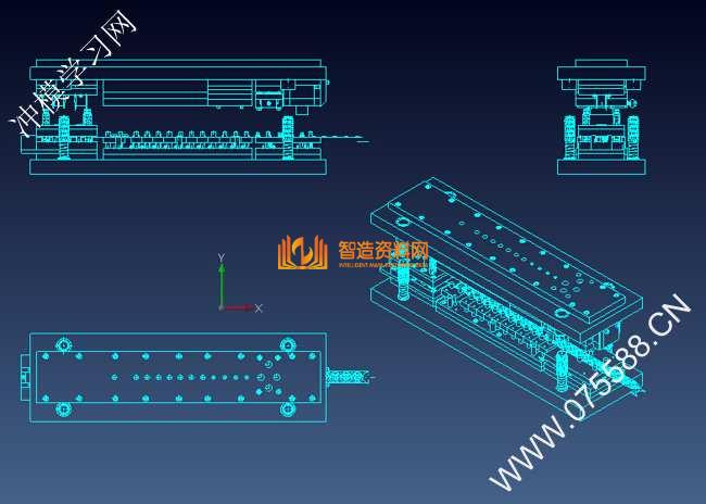 五金马达壳连续拉伸旋切模具图,NeadPay,模具,结构,拉伸,旋切,第6张