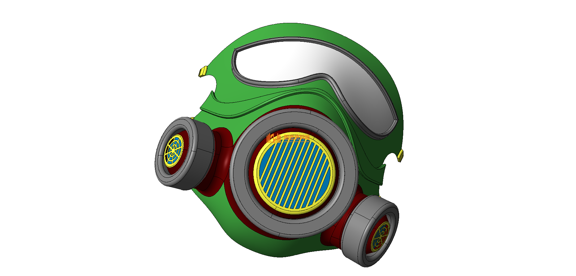 防毒面具模型3D图纸,NeadPay,图纸,模型,第2张