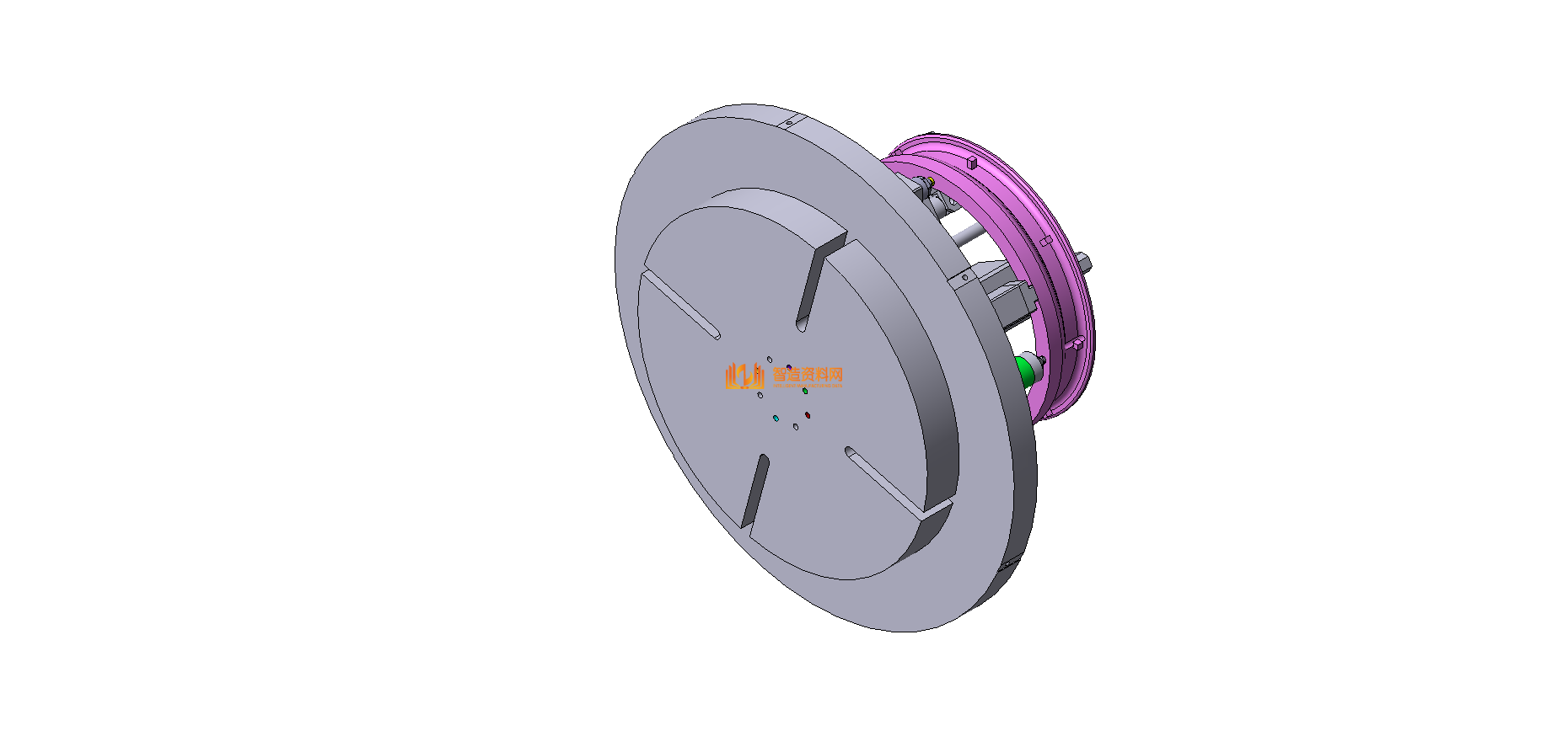 飞轮壳液压工装夹具3D,NeadPay,第2张