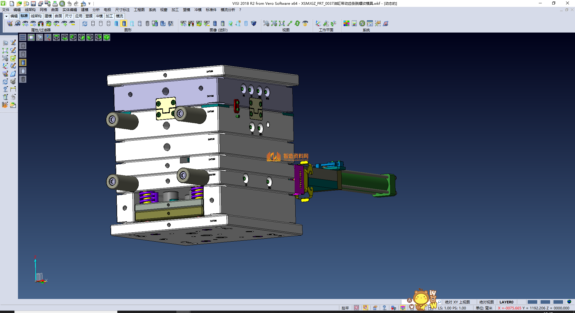 油缸带动齿条脱螺纹模具01,NeadPay,模具,螺纹,油缸,第2张 油缸带动齿条脱螺纹模具01,NeadPay,模具,螺纹,油缸,第2张